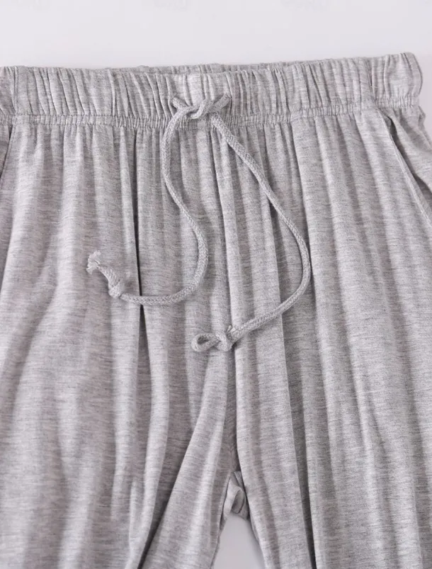 Women's Pajamas Sets Pure Color Simple Comfort Home Daily Bed Modal Breathable Crew Neck Short Sleeve T shirt Tee Pant Chest pads Summer Home Outfits