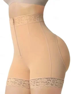Women's Panties Hip Enhancer Shapewear Zipper Tummy Control Fajas Shorts High Waisted Body Shaper Boyshort Underwear Home Outfits