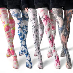Women's Panty Hose Gift Daily Flower Acrylic Fibers Casual Boho / Bohemian Casual / Daily 1 Pair