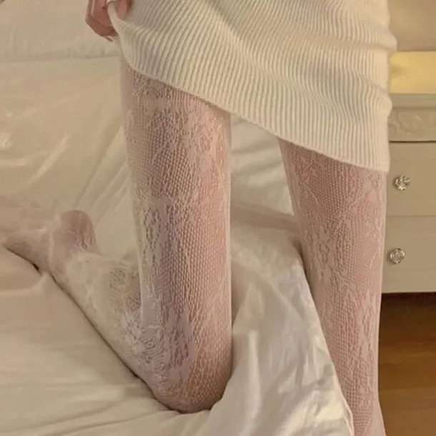 Women's Panty Hose Wedding Work Holiday Flower Sexy Lolita Elastic 1 Pair