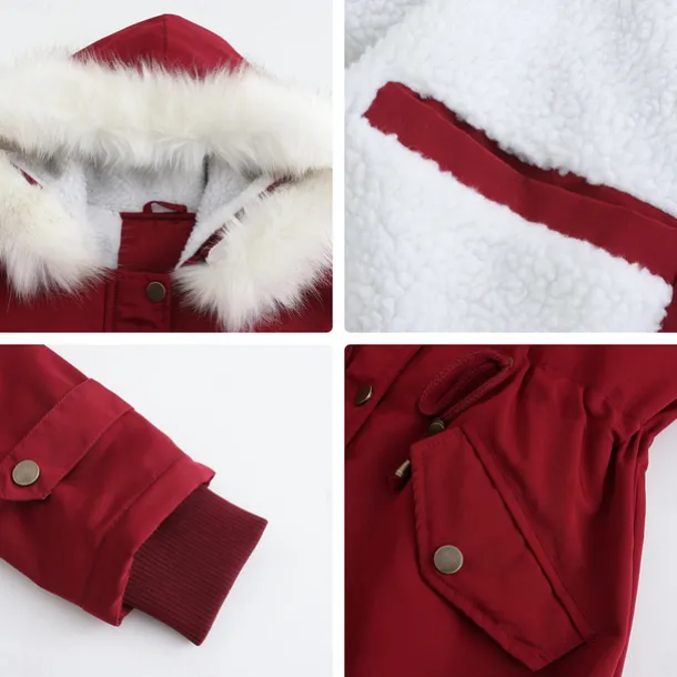 Women's Parka Jacket Hiking Windbreaker Hiking Fleece Jacket Winter Outdoor Thermal Warm Fleece Lining Windproof Winter Jacket Full Length Visible Zipper Fishing Camping / Hiking / Caving Traveling