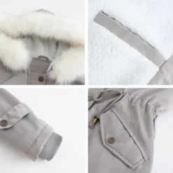 Women's Parka Jacket Hiking Windbreaker Hiking Fleece Jacket Winter Outdoor Thermal Warm Fleece Lining Windproof Winter Jacket Full Length Visible Zipper Fishing Camping / Hiking / Caving Traveling