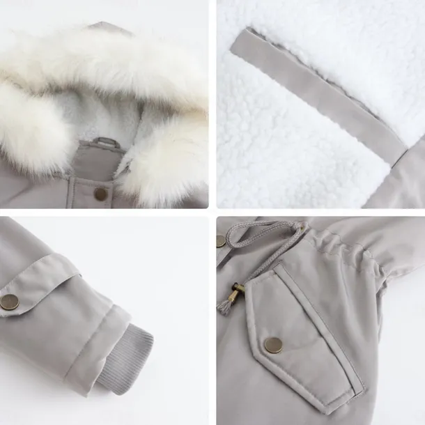 Women's Parka Jacket Hiking Windbreaker Hiking Fleece Jacket Winter Outdoor Thermal Warm Fleece Lining Windproof Winter Jacket Full Length Visible Zipper Fishing Camping / Hiking / Caving Traveling