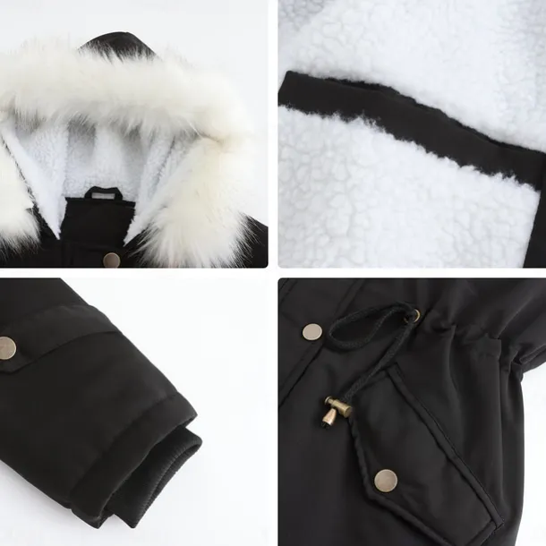 Women's Parka Jacket Hiking Windbreaker Hiking Fleece Jacket Winter Outdoor Thermal Warm Fleece Lining Windproof Winter Jacket Full Length Visible Zipper Fishing Camping / Hiking / Caving Traveling