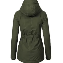 Women's Parka Waterproof Puffer Jacket Thermal Warm Heated Coat Fleece Lined Winter Coat Windproof Outdoor Zip up Hooded Coat Sports Hiking Jacket Purple Pink