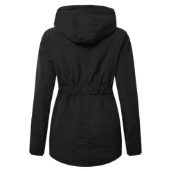 Women's Parka Waterproof Puffer Jacket Thermal Warm Heated Coat Fleece Lined Winter Coat Windproof Outdoor Zip up Hooded Coat Sports Hiking Jacket Purple Pink