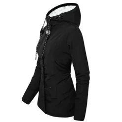 Women's Parka Waterproof Puffer Jacket Thermal Warm Heated Coat Fleece Lined Winter Coat Windproof Outdoor Zip up Hooded Coat Sports Hiking Jacket Purple Pink