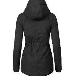 Women's Parka Waterproof Puffer Jacket Thermal Warm Heated Coat Fleece Lined Winter Coat Windproof Outdoor Zip up Hooded Coat Sports Hiking Jacket Purple Pink