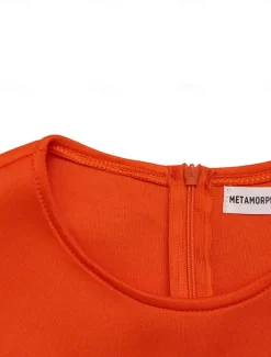 Women's Party Dress Homecoming Dress Cocktail Dress Ruched Crew Neck Short Sleeve Midi Dress Wedding Guest Birthday Black White Summer Spring