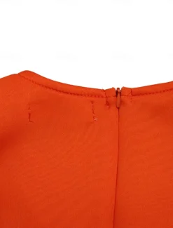 Women's Party Dress Homecoming Dress Cocktail Dress Ruched Crew Neck Short Sleeve Midi Dress Wedding Guest Birthday Black White Summer Spring