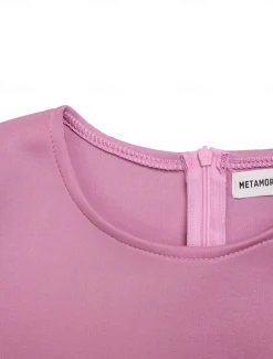 Women's Party Dress Homecoming Dress Cocktail Dress Ruched Crew Neck Short Sleeve Midi Dress Wedding Guest Birthday Black White Summer Spring