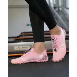 Women's Pink Quick-Dry Water Shoes – Breathable Mesh Aqua Sneakers for Beach, Boating & Swim Sports