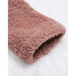 Women's Plus Size Fleece Shirts Fleece Jacket Sports Teddy Pullover Fleece Solid Color Street Casual Hoodie Buttons Front Pocket Long Sleeve claret turmeric Black Pink Navy Blue Fall