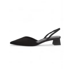Women's Pointed Toe Slingback Pumps – Low Heel Faux Leather Heels for Elegant Office and Dress Occasions