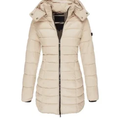 Women's Puffer Jacket Insulated Jacket Hiking Windbreaker Winter Outdoor Thermal Warm Waterproof Windproof Outerwear Mid Length Visible Zipper Fishing Climbing Camping Hiking