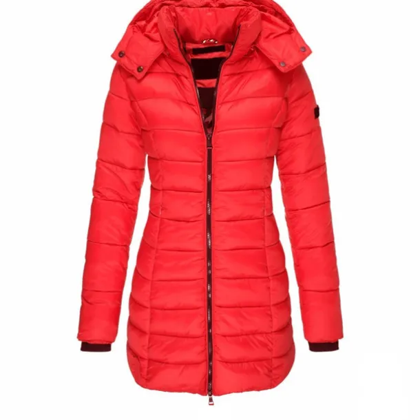 Women's Puffer Jacket Insulated Jacket Hiking Windbreaker Winter Outdoor Thermal Warm Waterproof Windproof Outerwear Mid Length Visible Zipper Fishing Climbing Camping Hiking