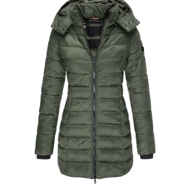 Women's Puffer Jacket Insulated Jacket Hiking Windbreaker Winter Outdoor Thermal Warm Waterproof Windproof Outerwear Mid Length Visible Zipper Fishing Climbing Camping Hiking