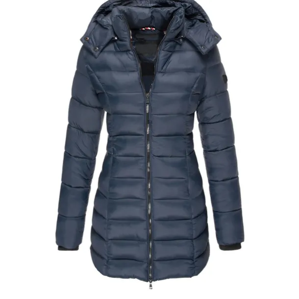 Women's Puffer Jacket Insulated Jacket Hiking Windbreaker Winter Outdoor Thermal Warm Waterproof Windproof Outerwear Mid Length Visible Zipper Fishing Climbing Camping Hiking