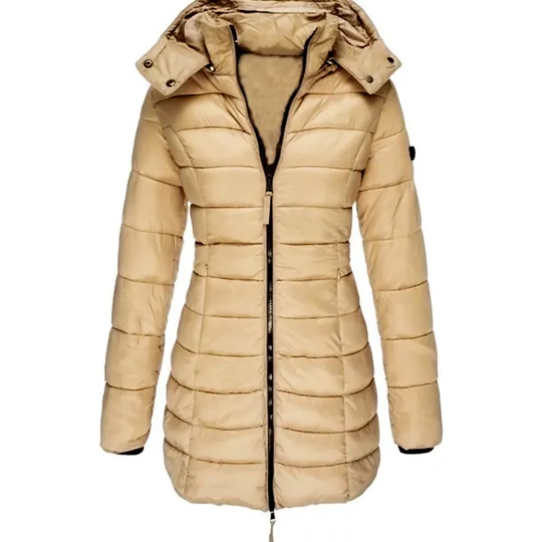 Women's Puffer Jacket Insulated Jacket Hiking Windbreaker Winter Outdoor Thermal Warm Waterproof Windproof Outerwear Mid Length Visible Zipper Fishing Climbing Camping Hiking