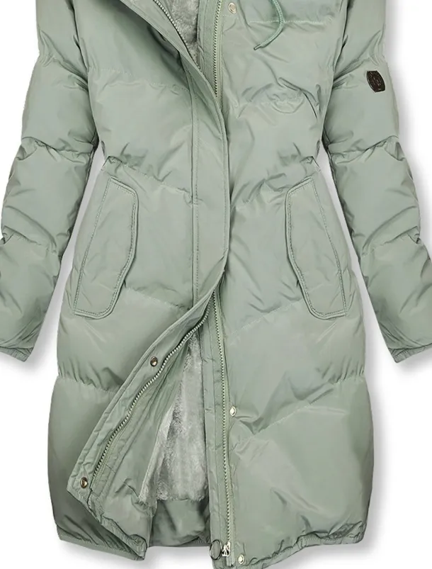 Women's Puffer Jacket Winter Windproof Jacket Winter Coat Comfortable Street Casual Daily Zipper Pocket Hoodie Casual Street Style Plain Regular Fit Outerwear Long Sleeve Winter Fall Green