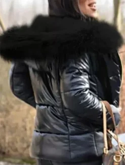 Women's Puffer Jacket Work Sports & Outdoor Daily Fall Winter Regular Coat Fashion Streetwear Jacket Long Sleeve Patchwork Black