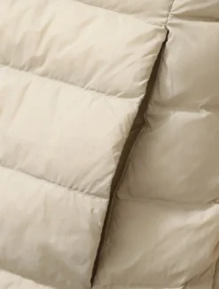 Women's Puffer Vest Warm Breathable Zipper Pocket Casual Plain Vacation Street Daily Wear Going out Zipper Long Hoodie Regular Fit Sleeveless Outerwear Black Pink Beige Fall Winter