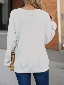 Women's Pullover Casual Cat Dailywear Casual Hoodie Print Long Sleeve Beige Fall Winter