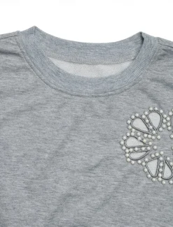 Women's Pullover Fashion Comfy Plain Party Work Street Crew Neck Long Sleeve Gray Fall Winter