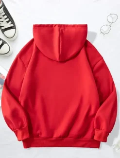 Women's Pullover Hoodie Sweatshirt Graphic Animal Letter Warm Classic Casual Long Sleeve Hooded Regular Tops Street Dailywear Pocket Print Black Pink Red Gray Fall Winter