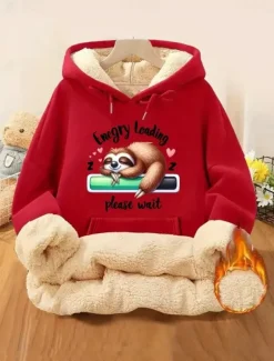 Women's Pullover Hoodie Sweatshirt Animal Casual Long Sleeve Hooded Regular Tops Street Dailywear Print Black Pink Red Green Fall Winter