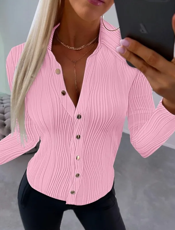 Women's Pullover Sweater Jumper Cardigan Sweater Casual Solid Color Cable V Neck Buttons Long Sleeve Knit Daily Black White Fall