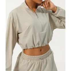 Women's Pullover Sweatshirt Hiking Jacket Sport Jacket Outdoor Sun Protection Breathable Quick Dry Hiking Outfits Hiking Clothes Autumn / Fall Jacket Tennis Golf Running Solid Color Black Cream Purple