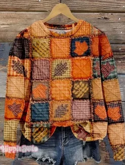 Women's Pullover Sweatshirt Floral Graphic Geometric Casual Long Sleeve Crew Neck Regular Tops Home Street Dailywear Print Yellow Blue Purple Orange Brown Summer Spring Fall Winter