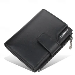 Women's Purple Faux Leather Bifold Wallet – Stylish Zipper Coin Purse with Card Holder for Daily Use and Gifts