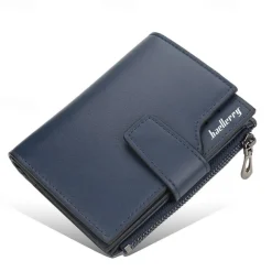 Women's Purple Faux Leather Bifold Wallet – Stylish Zipper Coin Purse with Card Holder for Daily Use and Gifts