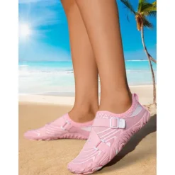 Women's Quick-Dry Wide Fit Water Shoes – Lightweight Barefoot Aqua Socks with Anti-Slip Sole, Breathable & Flexible for Beach, Swimming, Surfing & Water Sports