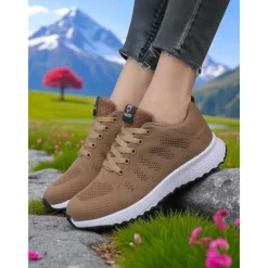 Women's Rainbow Gradient Running Shoes, Lightweight Breathable Sneakers for Sports, Jogging and Outdoor Activities