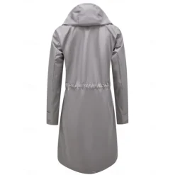 Women's Raincoat Waterproof Rain Jacket Mid-Length Windproof Trench Coat Sport Outdoor Hiking Hooded Jacket with Pockets Casual Jacket Long Sleeve Drawstring Winter Coat Warm Black Yellow