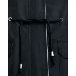 Women's Raincoat Waterproof Rain Jacket Mid-Length Windproof Trench Coat Sport Outdoor Hiking Hooded Jacket with Pockets Casual Jacket Long Sleeve Drawstring Winter Coat Warm Black Yellow