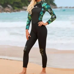 Women's Rash Guard One Piece Swimsuit UPF50+ Lightweight Long Sleeve Bodysuit Bathing Suit Swimming Surfing Beach Water Sports Floral Printed Summer Spring Autumn