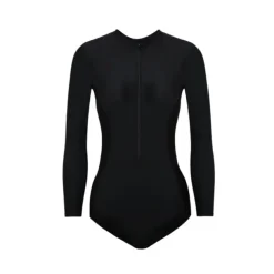 Women's Rash Guard One Piece Swimsuit UV Sun Protection UPF50+ Breathable Long Sleeve Bodysuit Bathing Suit Front Zip Swimming Surfing Beach Water Sports Solid Colored Summer / Stretchy / Quick Dry