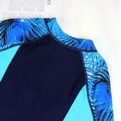 Women's Rash guard Swimsuit UV Sun Protection UPF50+ Breathable Sleeveless Bodysuit Bathing Suit Front Zip Boyleg Knee Length Swimming Surfing Beach Water Sports Floral Summer Spring Autumn / Fall