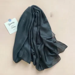 Women's Rectangle Scarf Street Daily Date Blue Pink Scarf Pure Color