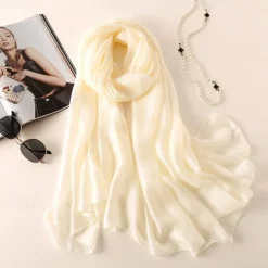 Women's Rectangle Scarf Street Daily Date Blue Pink Scarf Pure Color