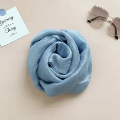 Women's Rectangle Scarf Street Daily Date Blue Pink Scarf Pure Color