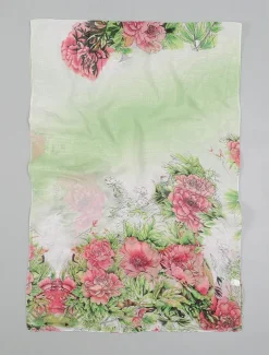 Women's Rectangle Scarf Street Daily Date Grey Yellow Scarf Floral