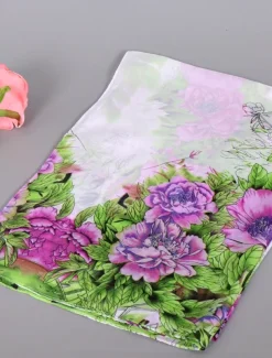 Women's Rectangle Scarf Street Daily Date Grey Yellow Scarf Floral