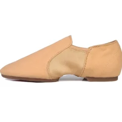 Women's Red Canvas Jazz Dance Shoes – Soft Sole Slip-On Ballet Flats for Latin, Modern, and Stage Performances
