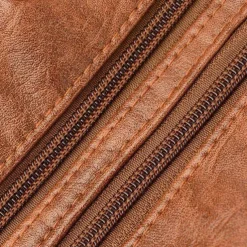 Women's Red Faux Leather Shoulder Handbag with Zipper Pockets and Metal Accents – Stylish Everyday Tote for Casual and Work Outfits