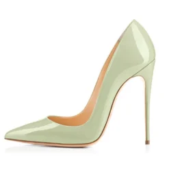 Women's Red Patent Leather High Heel Shoes - Pointed-Toe Stiletto Pumps for Prom, Parties, Weddings, and Formal Events